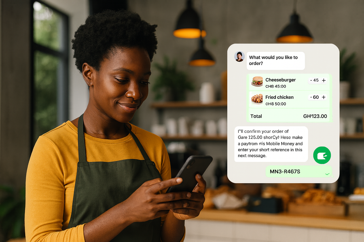 Customer pays with MoMo